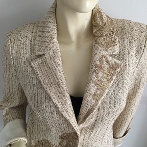 ST. John evening blazer with embroidered flowers